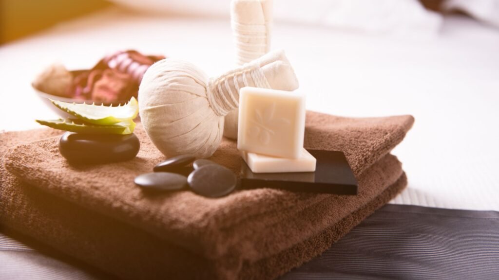 luxury items on a towel